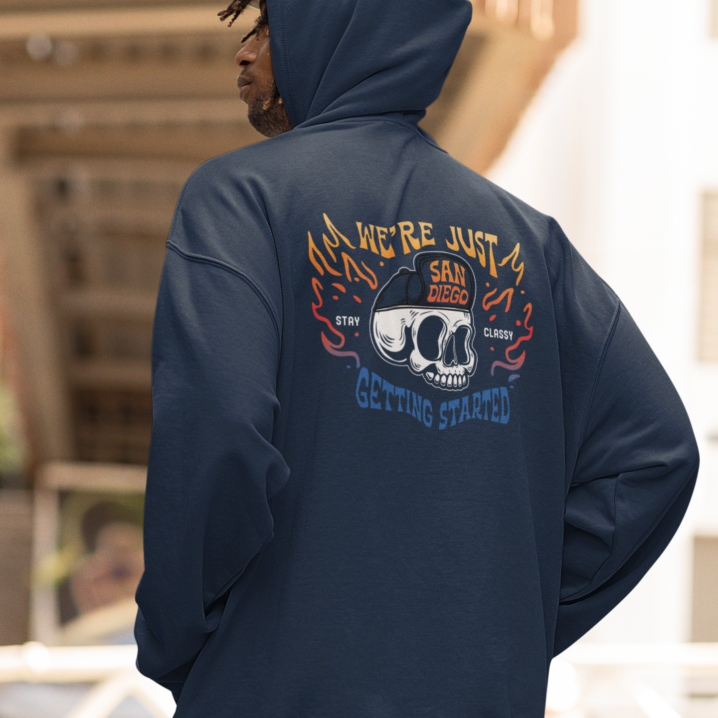 San Diego Football Unisex Hoodie: Skull Graphic, Game Day Apparel