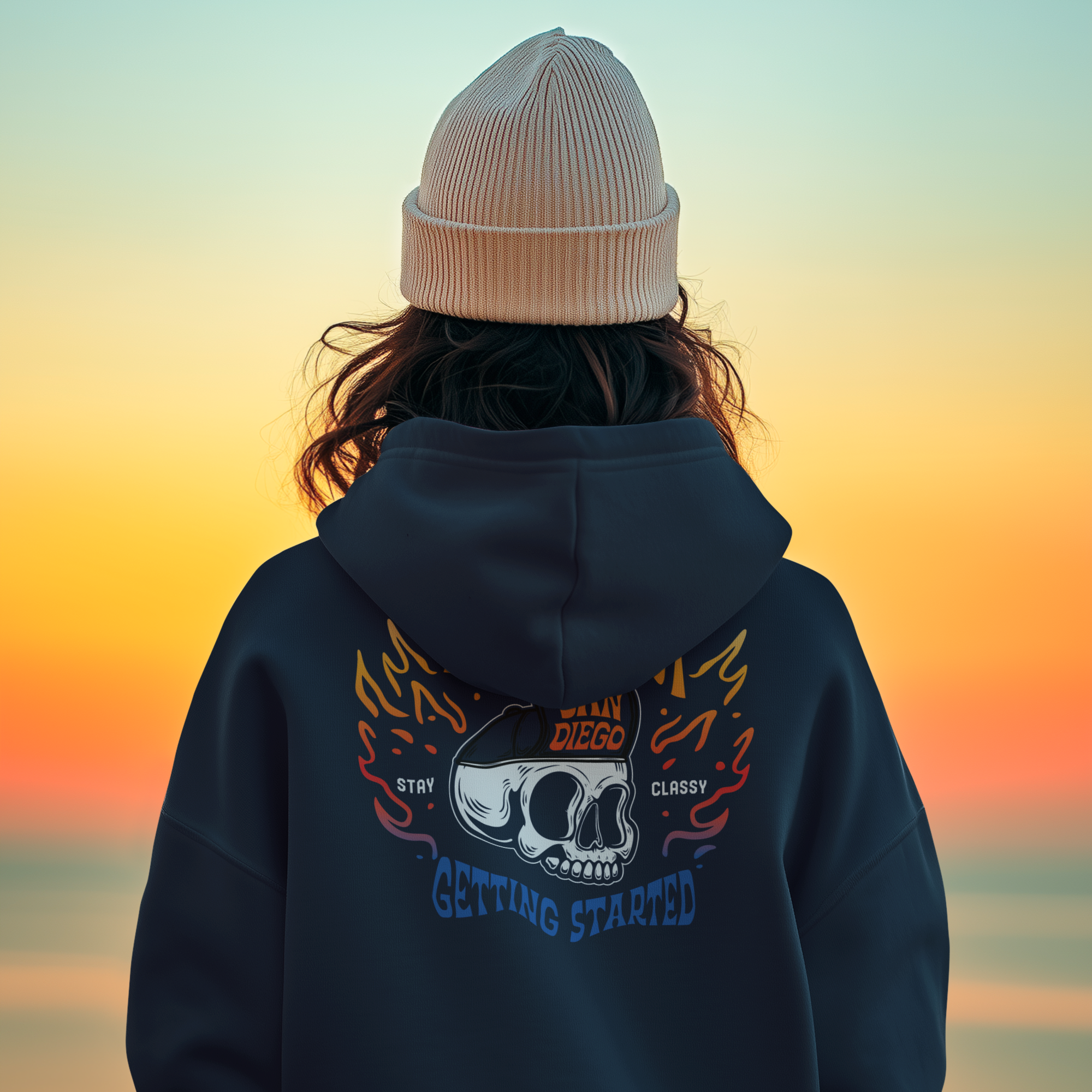 San Diego Football Unisex Hoodie: Skull Graphic, Game Day Apparel