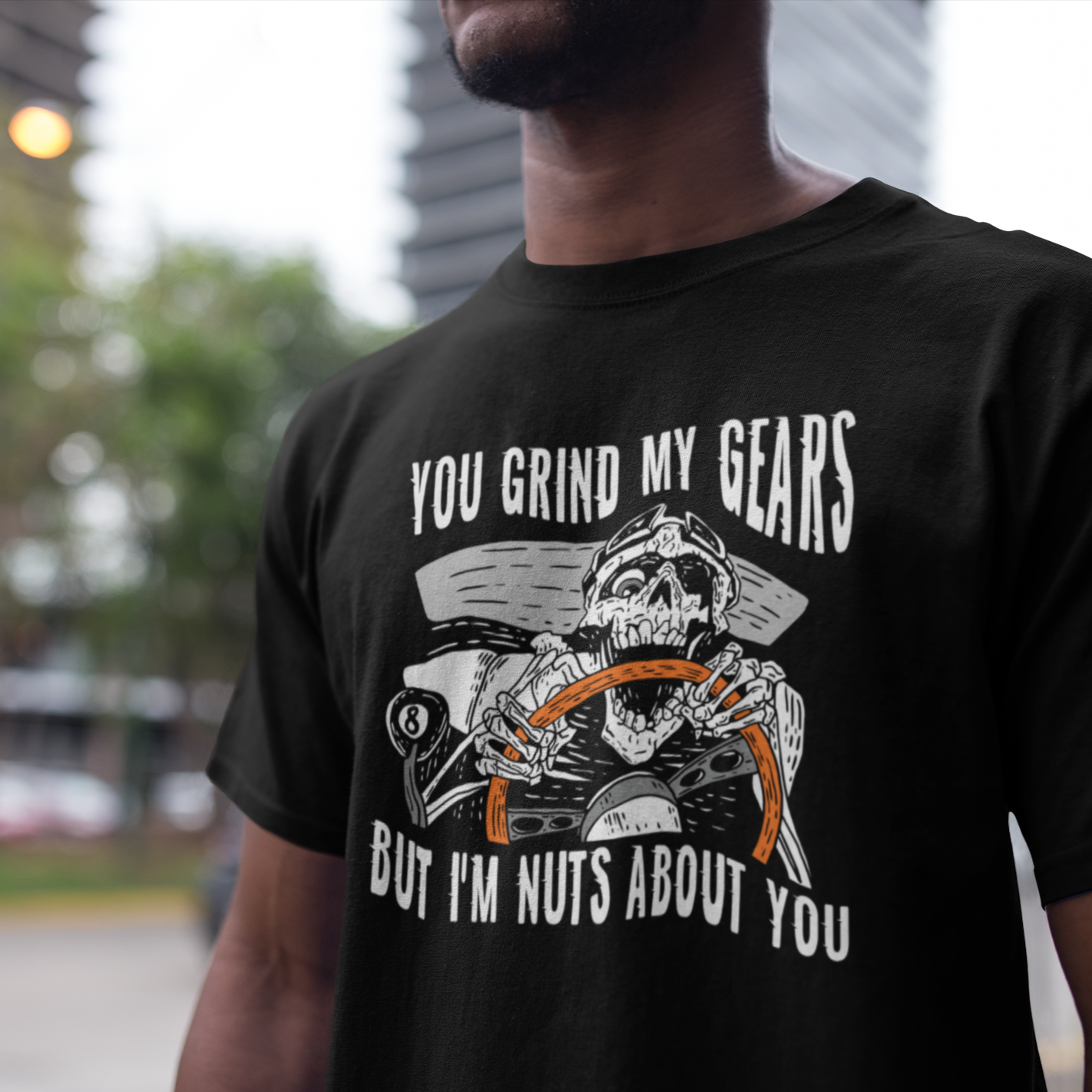 Funny Car Enthusiast Gift Unisex Shirt, Car Guy Valentines Day Gift, Skeleton Driver Shirt, You Grind My Gears Shirt, Hot Rod Gift Shirt