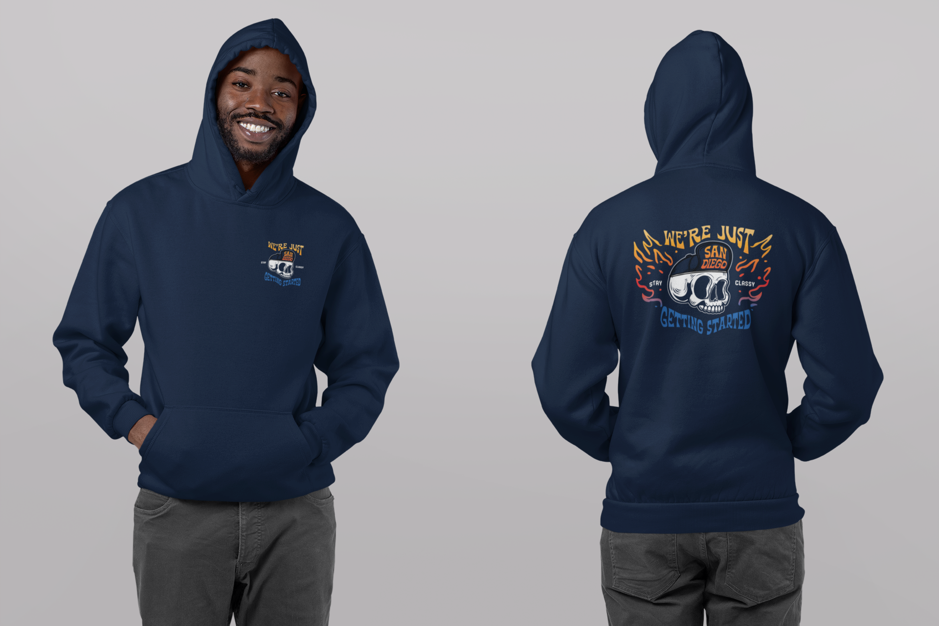 San Diego Football Unisex Hoodie: Skull Graphic, Game Day Apparel