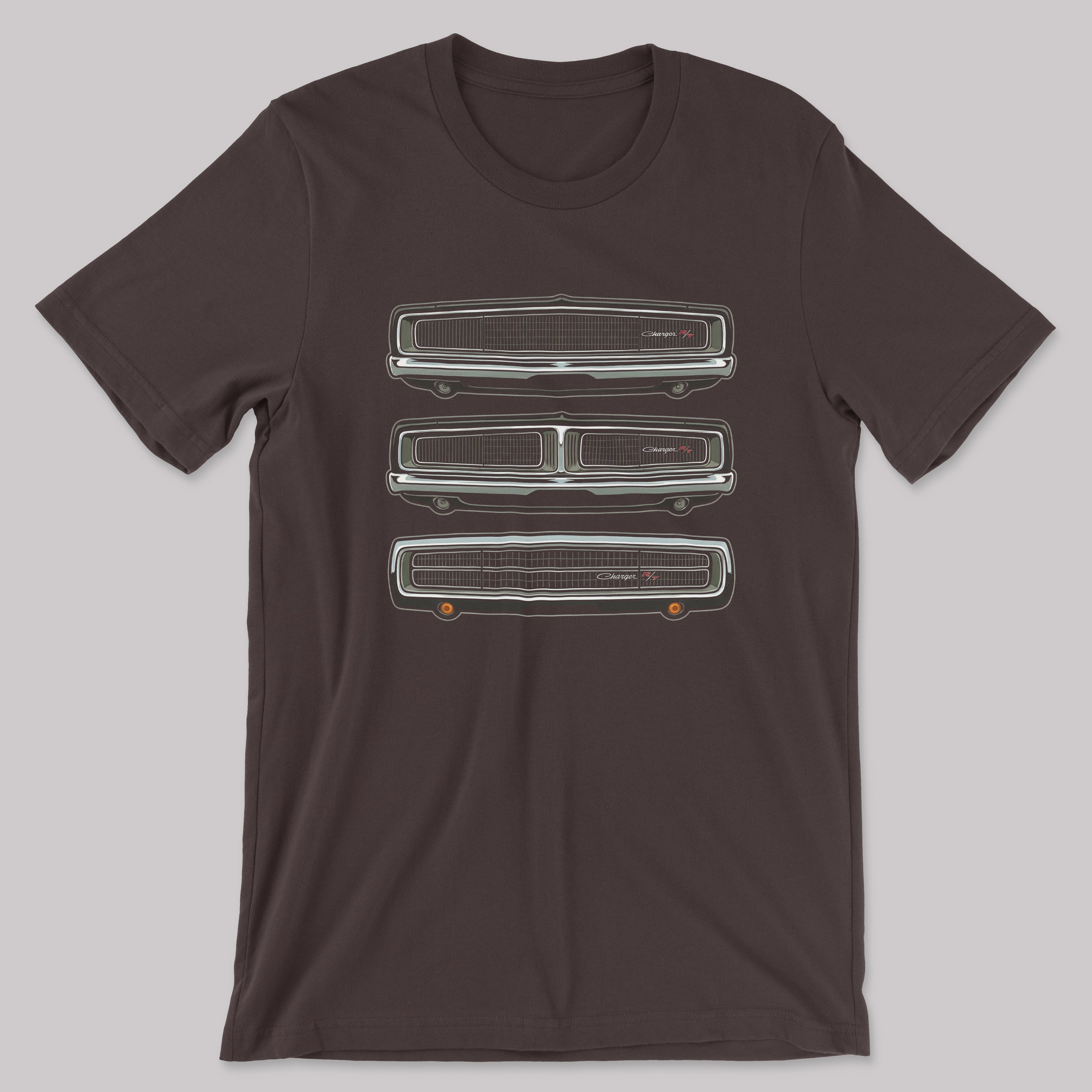 Classic Charger Grille & Taillight T-Shirt: 1968-1970 Muscle Car Graphic Tee