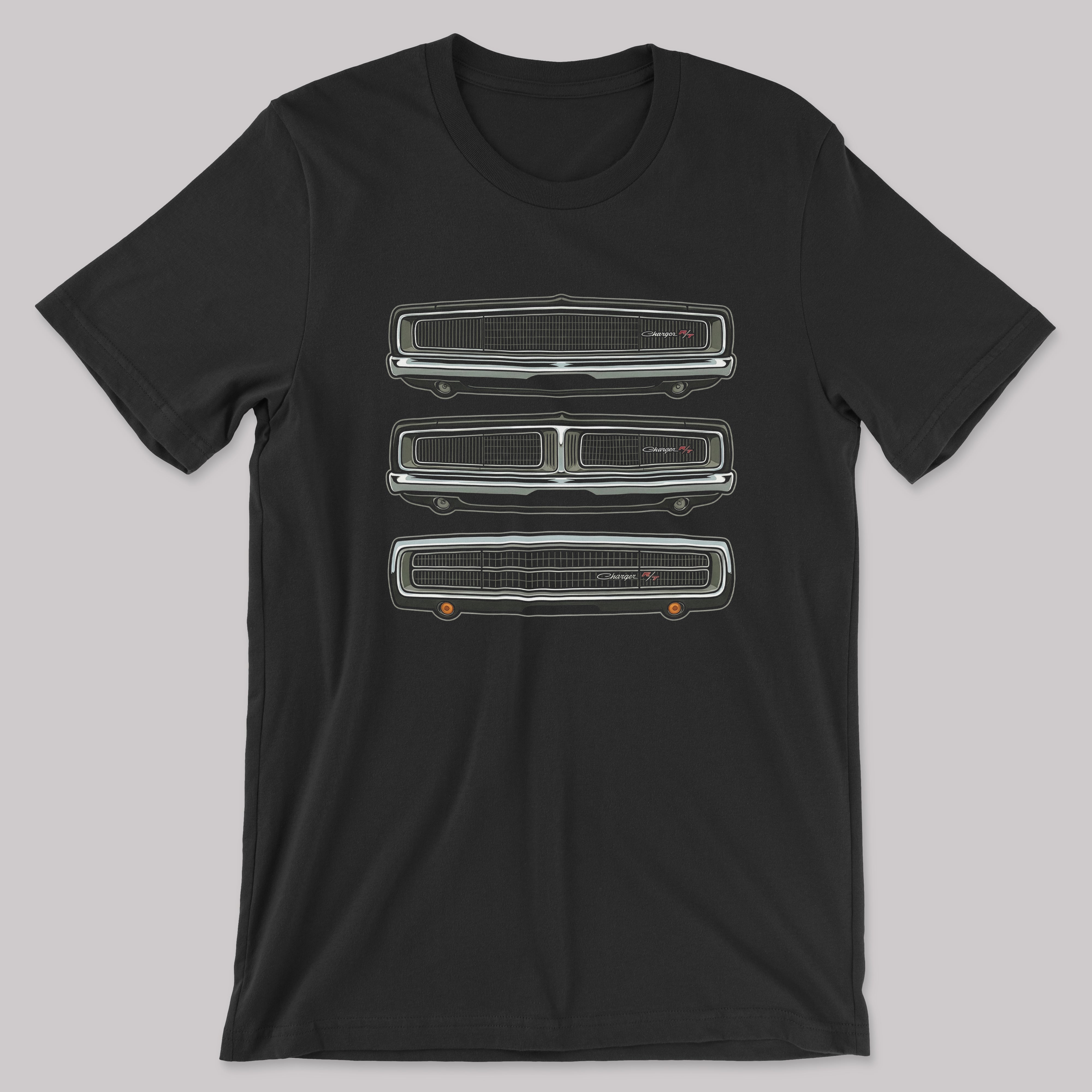 Classic Charger Grille & Taillight T-Shirt: 1968-1970 Muscle Car Graphic Tee