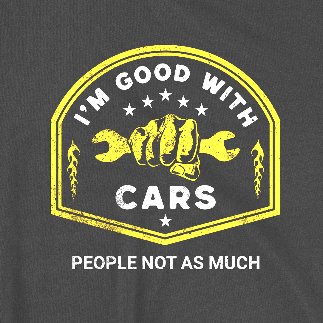 Funny Mechanic T-Shirt, Introvert Mechanic Shirt, Grumpy Car Guy Shit, Good With Cars Gift, Auto Mechanic T-Shirt For Him