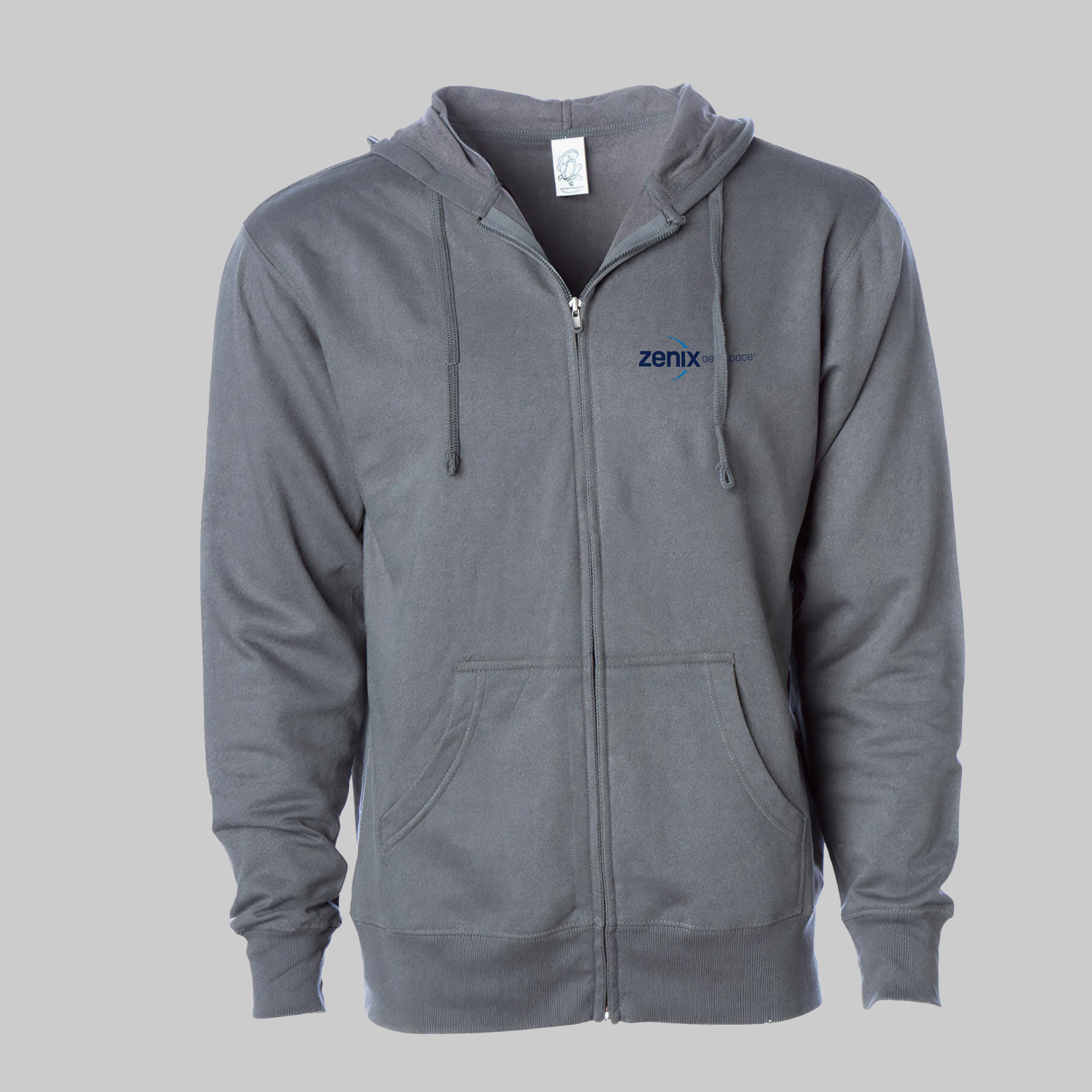 Zenix Embroidered Independent Trading Co. Midweight Zip Hood