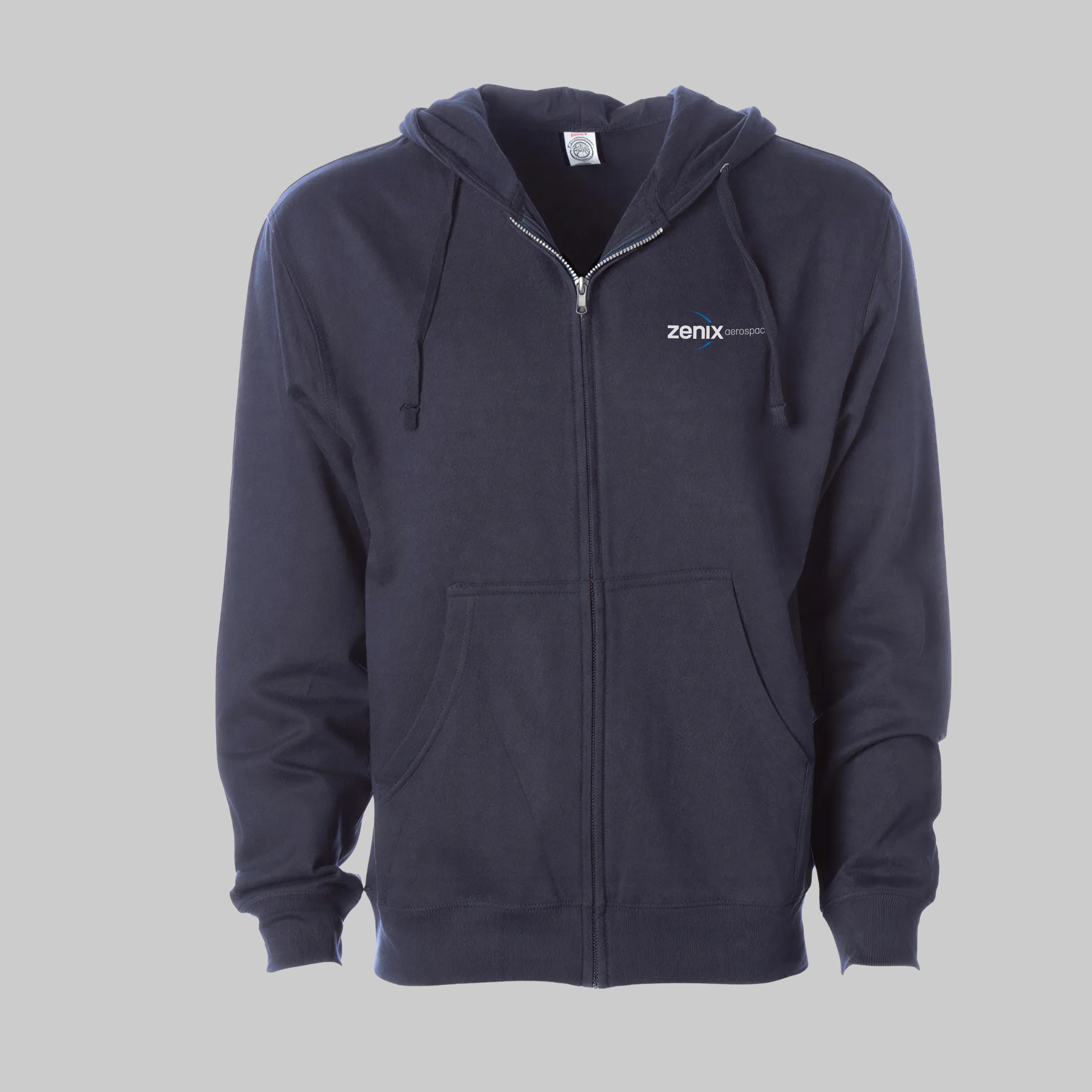 Zenix Embroidered Independent Trading Co. Midweight Zip Hood