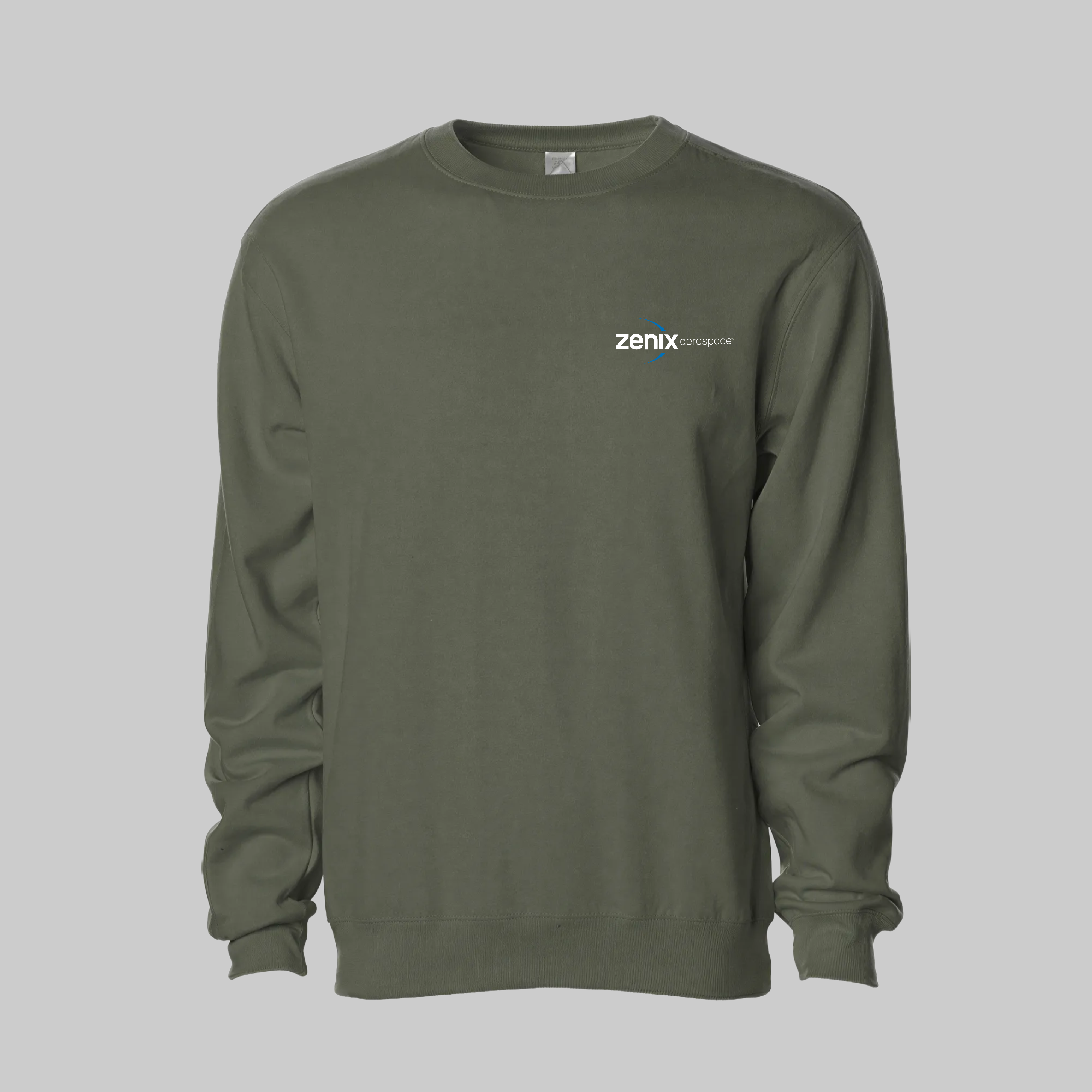 Zenix Embroidered Independent Trading Co. Midweight Crew Sweatshirt