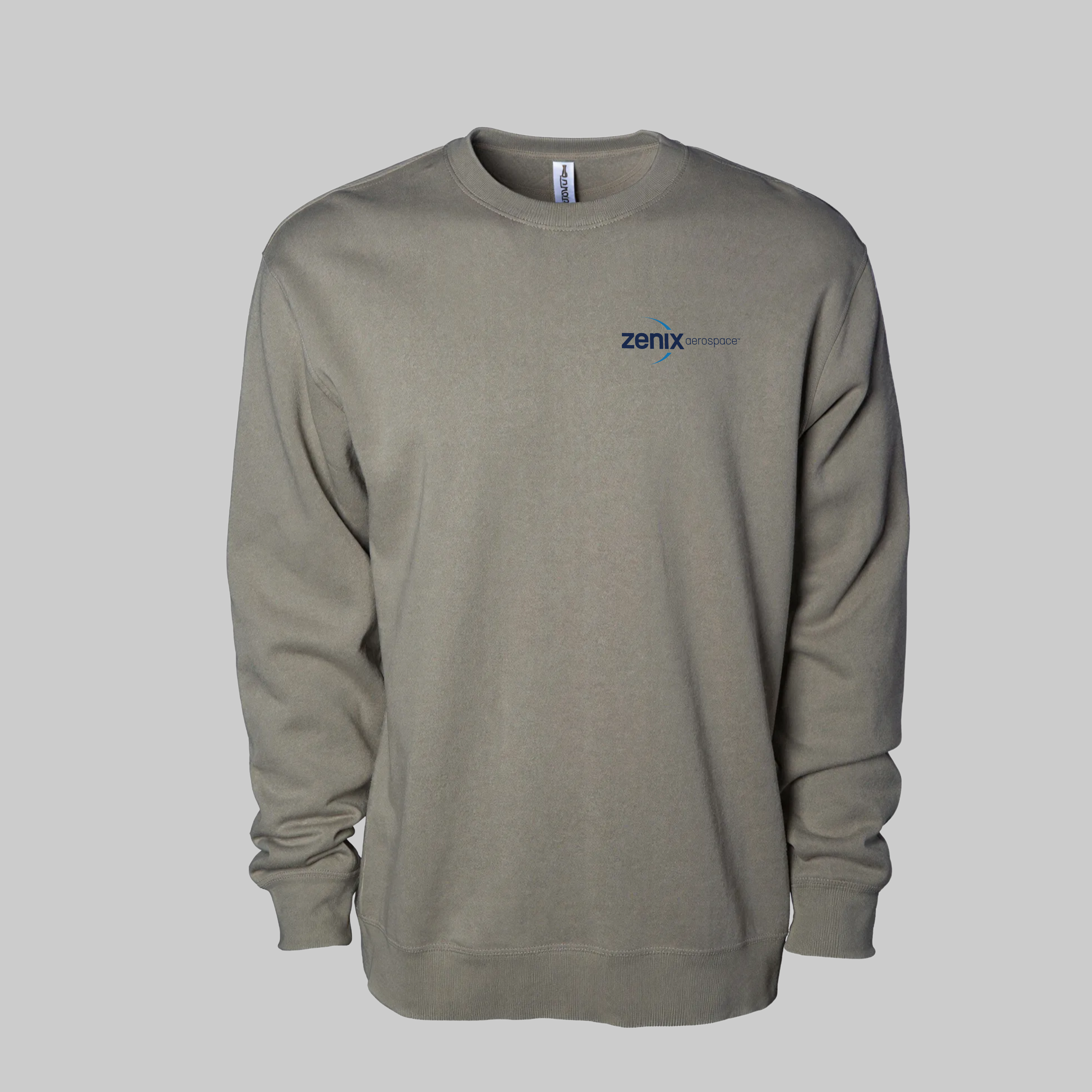Zenix Embroidered Independent Trading Co. Midweight Crew Sweatshirt