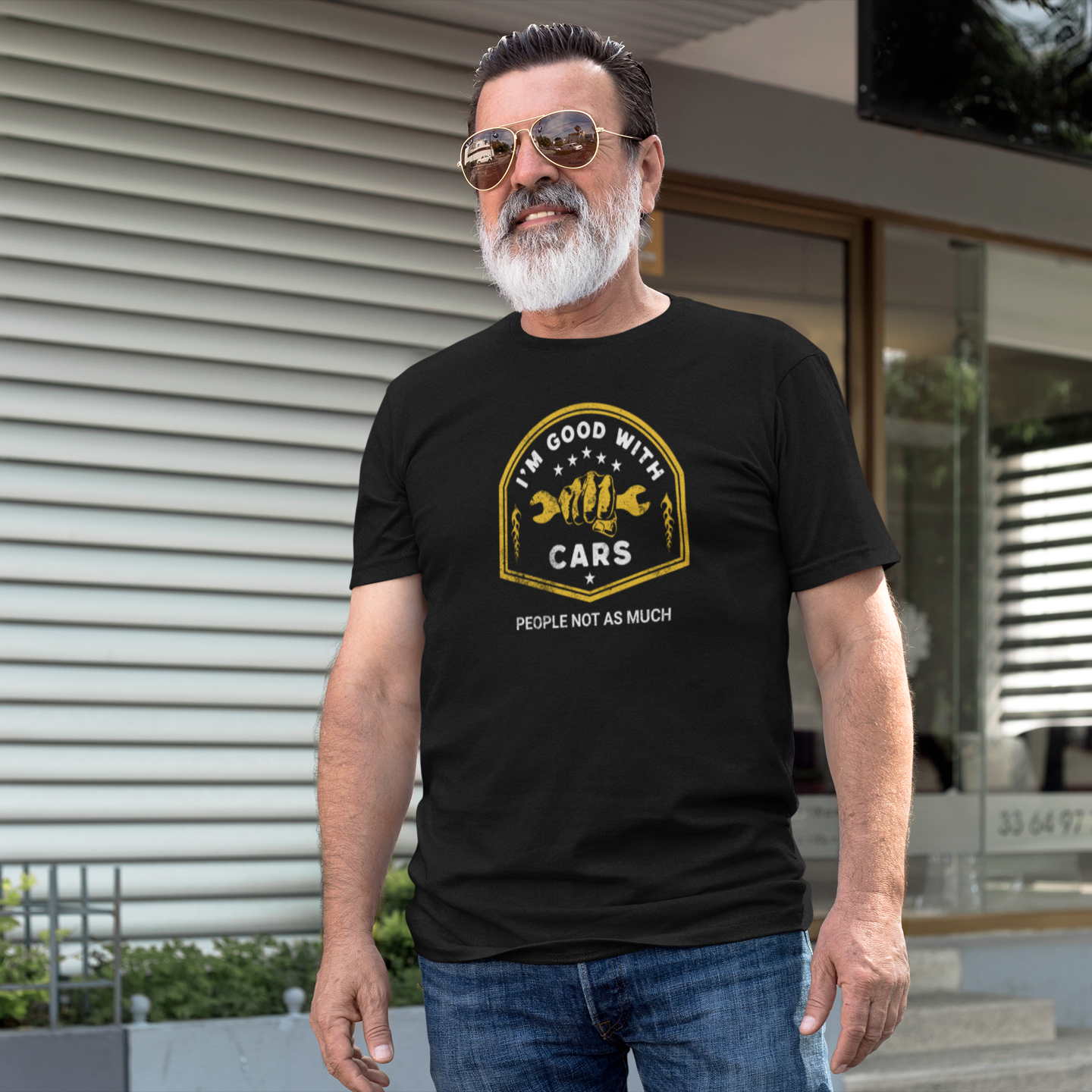 Funny Mechanic T-Shirt, Introvert Mechanic Shirt, Grumpy Car Guy Shit, Good With Cars Gift, Auto Mechanic T-Shirt For Him