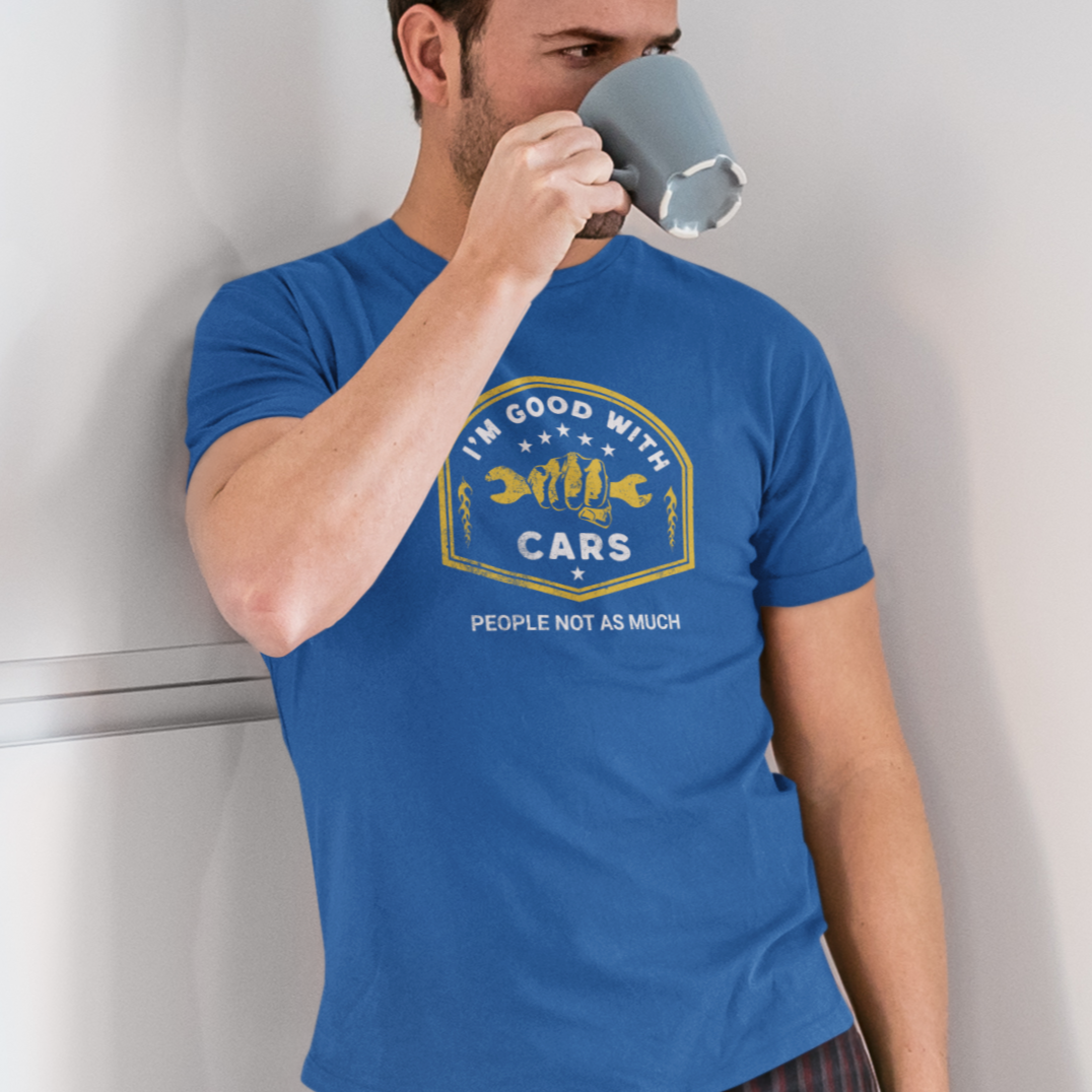 Funny Mechanic T-Shirt, Introvert Mechanic Shirt, Grumpy Car Guy Shit, Good With Cars Gift, Auto Mechanic T-Shirt For Him