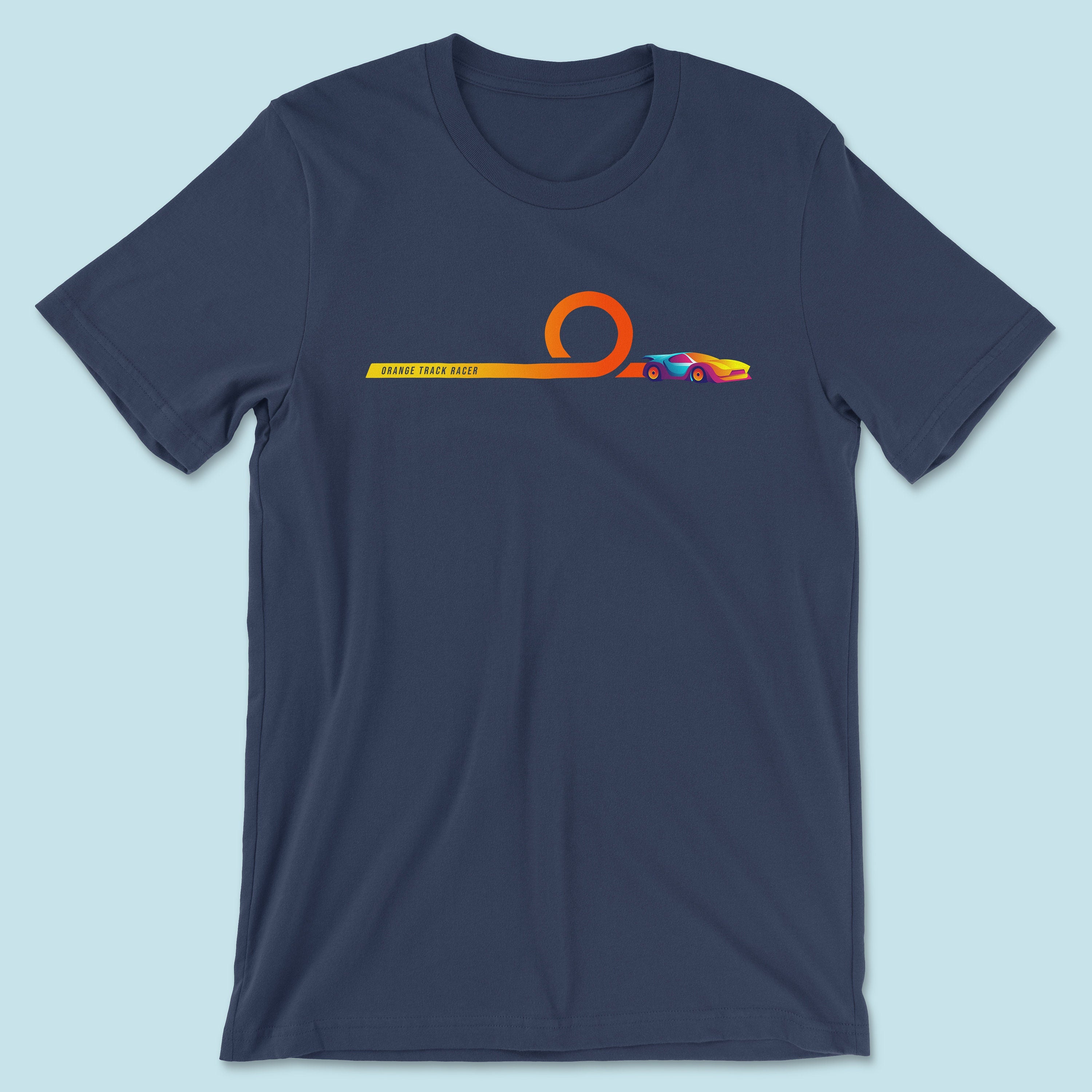 Orange Track Racer shirt, Diecast collector shirt, Toy car shirt, Model car shirt, Super Treasure Hunt Shirt | Hot Car with Rubber Wheels