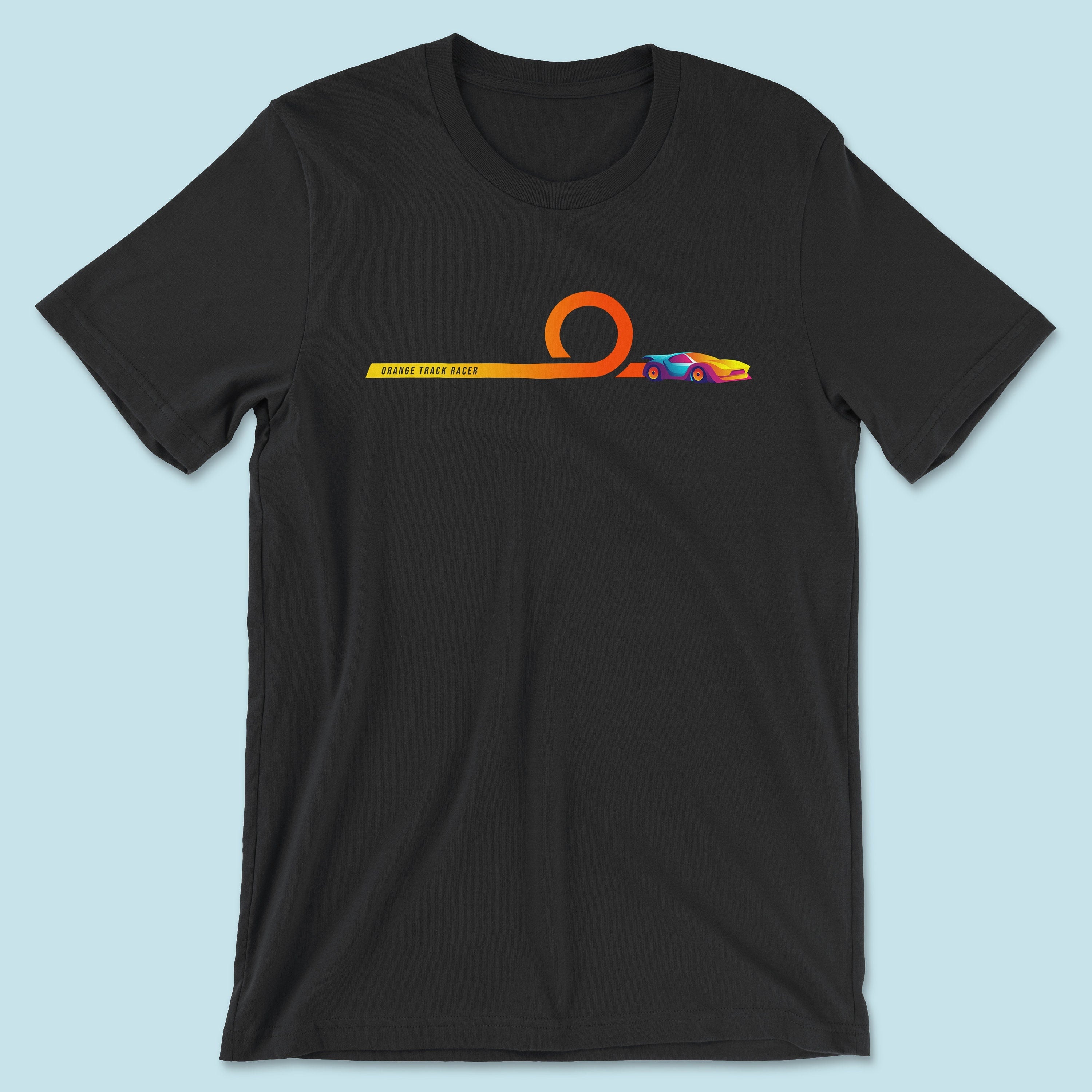 Orange Track Racer shirt, Diecast collector shirt, Toy car shirt, Model car shirt, Super Treasure Hunt Shirt | Hot Car with Rubber Wheels