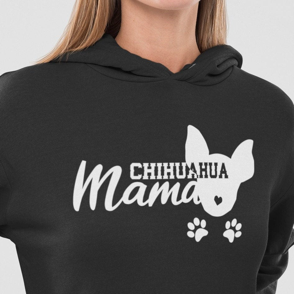 Personalized Chihuahua Sweater for the Dog Mama. Adult Hooded Lightweight Sweatshirt